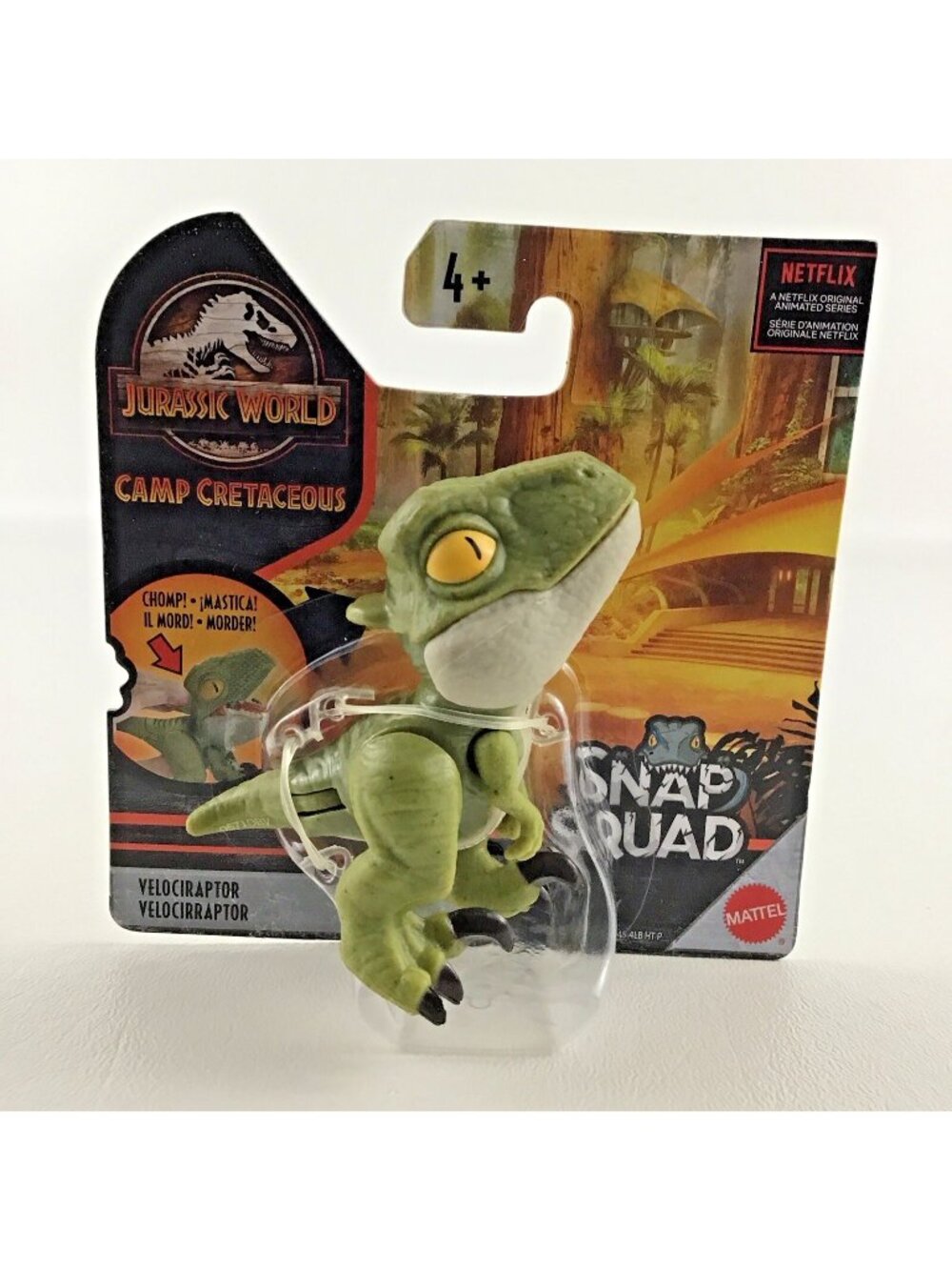 Jurassic World Snap Squad Velociraptor Mini Dinosaur Action Figure Cretaceous